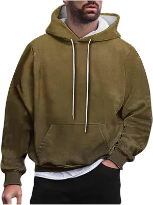 Oversized Hoodies 2024 Fall Vintage Lightweight Mens Hooded Sweatshirts Pullover with Kanga Pockets Streetwear