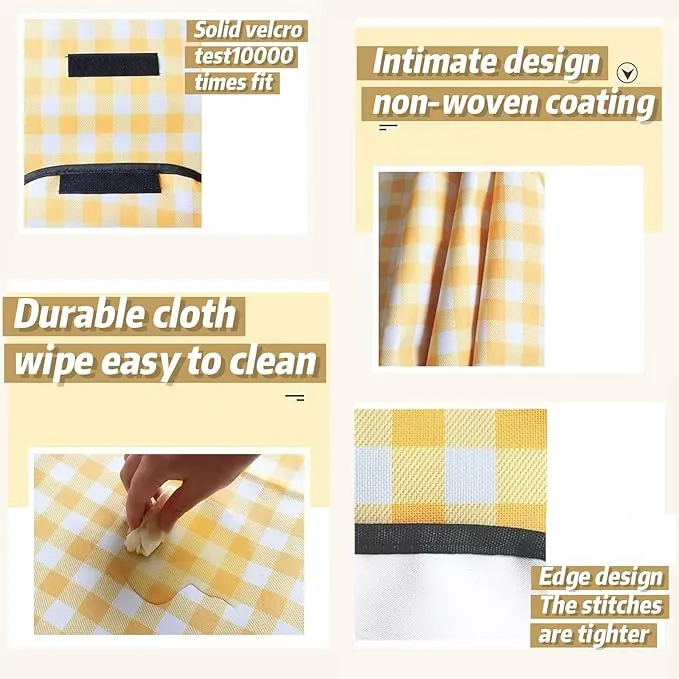 Oversized outdoor placemat Light Weight waterproof folding tote bag Yellow and White Stripes Perfect for Beach Lawn parties (Yellow and White stripes) (60""×80 "")