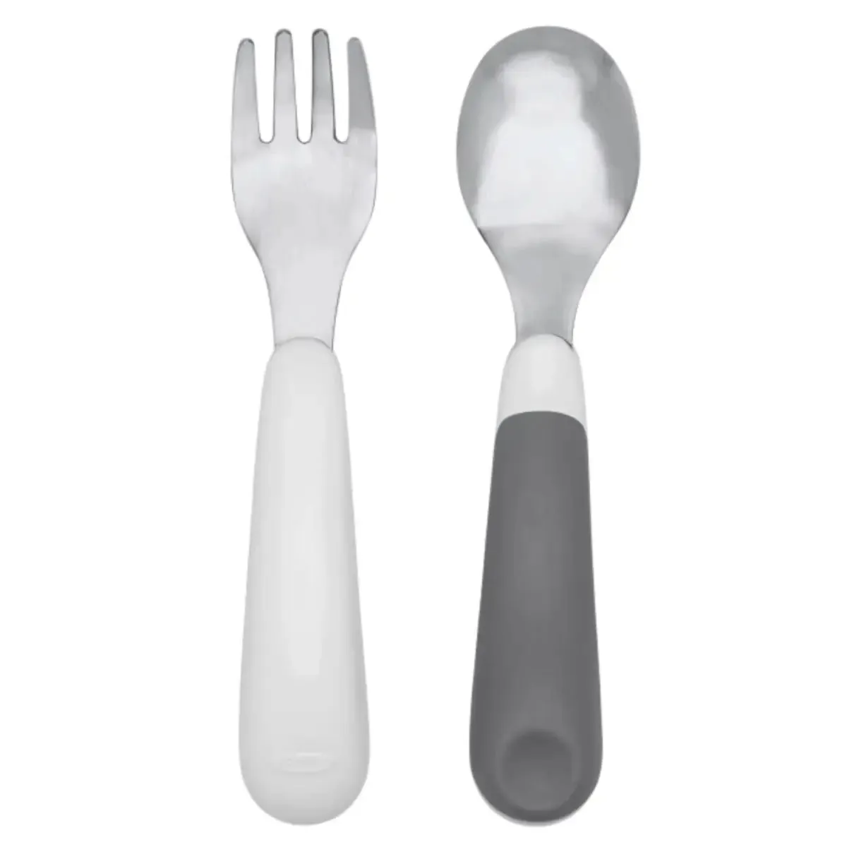 OXO Tot On The Go Fork And Spoon Set - Grey