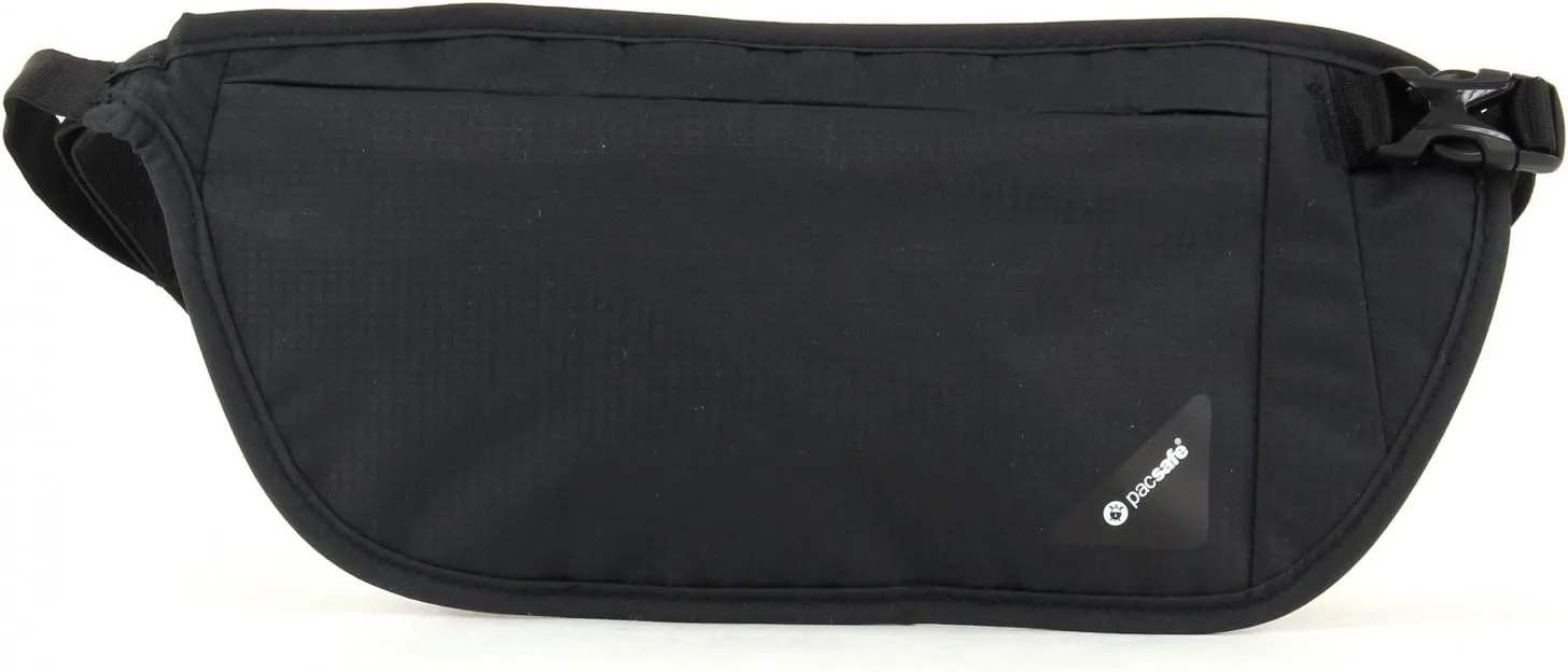 Pacsafe Coversafe V100 Anti-Theft RFID Blocking Waist Wallet, Black
