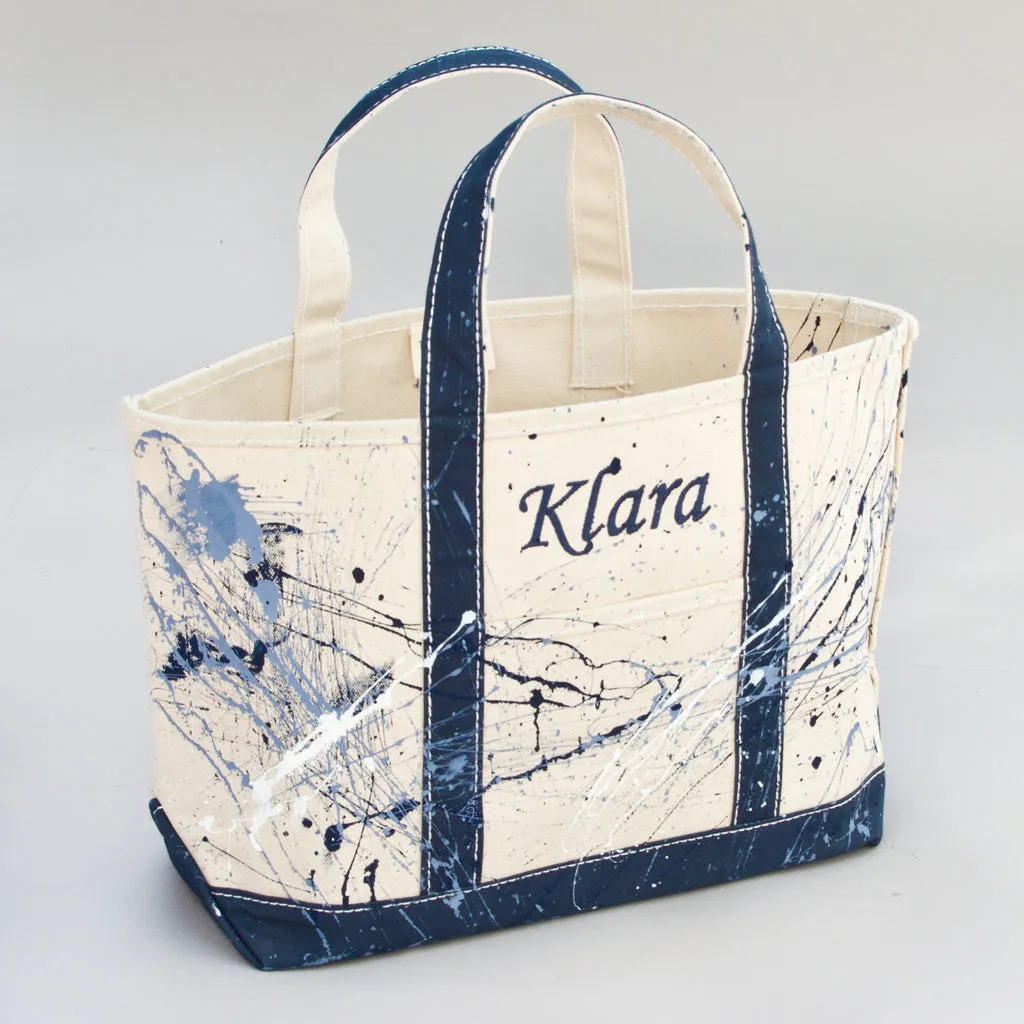 Paint Splatter Tote Bag - Falsterbo Ocean