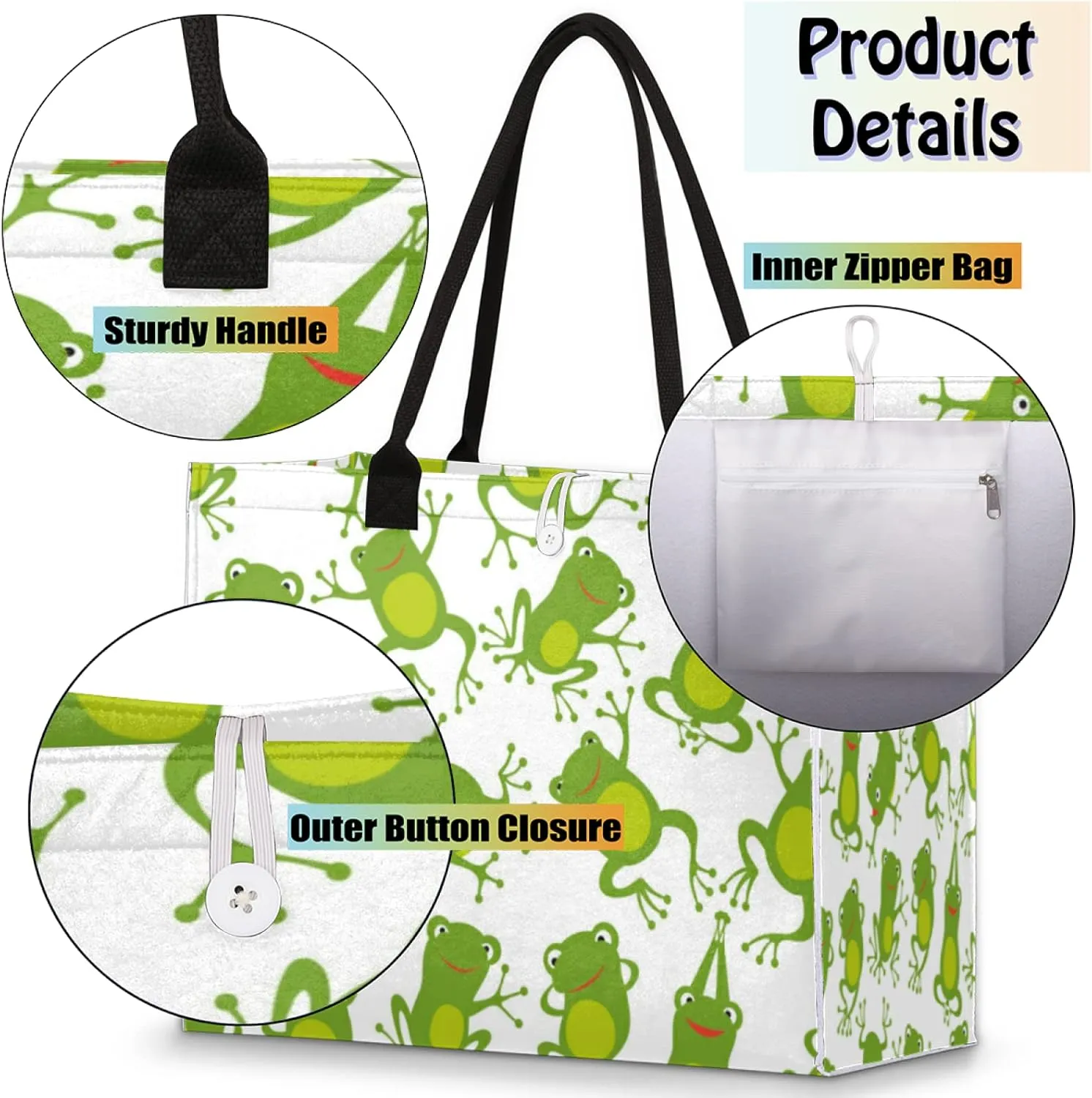 Pardick Women's Tote Bag - Reusable Travel, Work, Shopping, Pool & Beach Bag