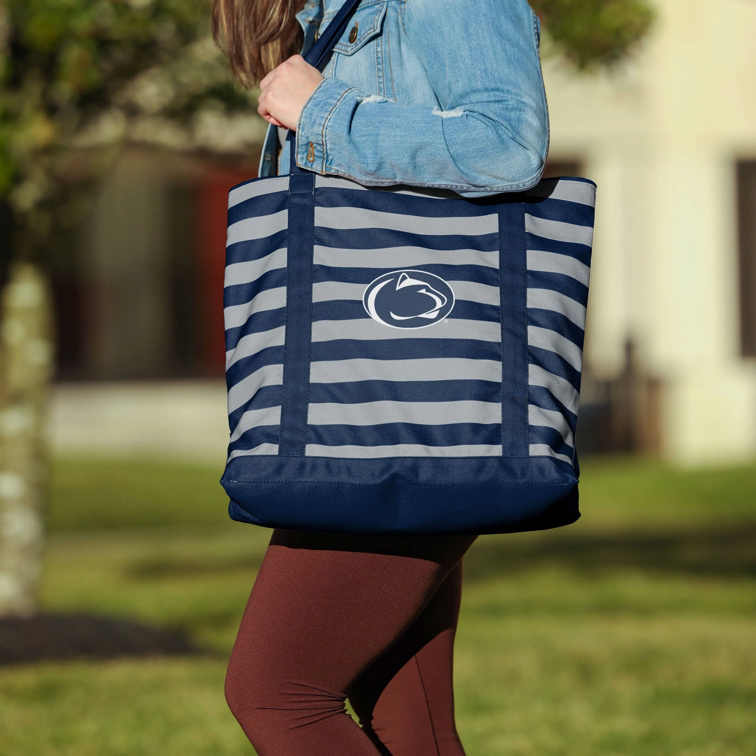 Penn State Nittany Lions Team Stripe Canvas Tote Bag