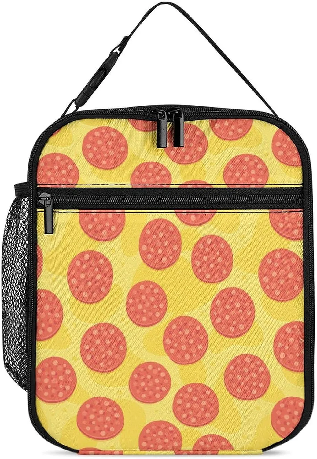 Pepperoni Pizza Pattern Reusable Lunch Bag Insulated Portable Lunch Box Bag Leak Proof Dining Bag Lunch Box Container Tote Pattern116