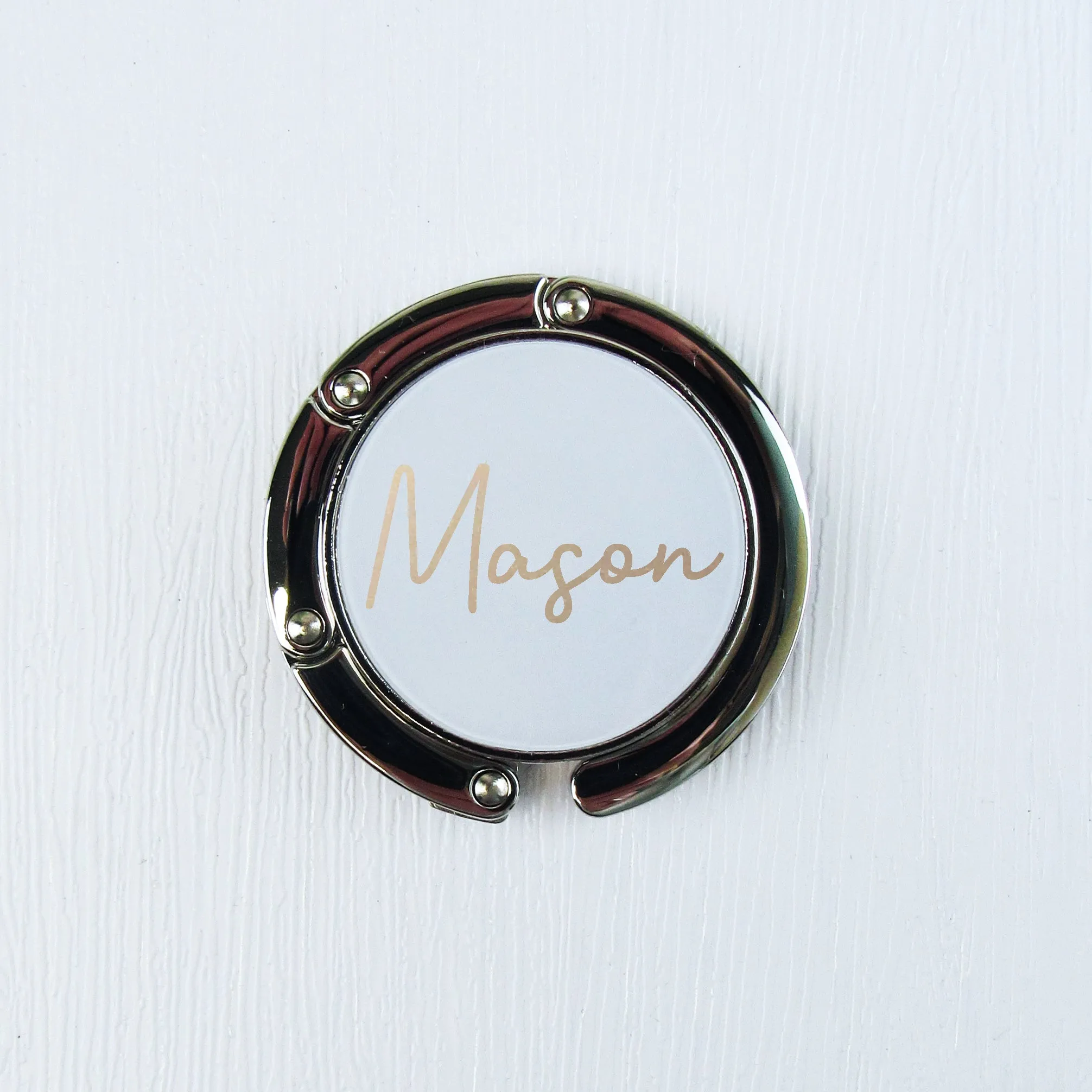 Personalised Folding Handbag Hanger - 4 Designs To Chose From