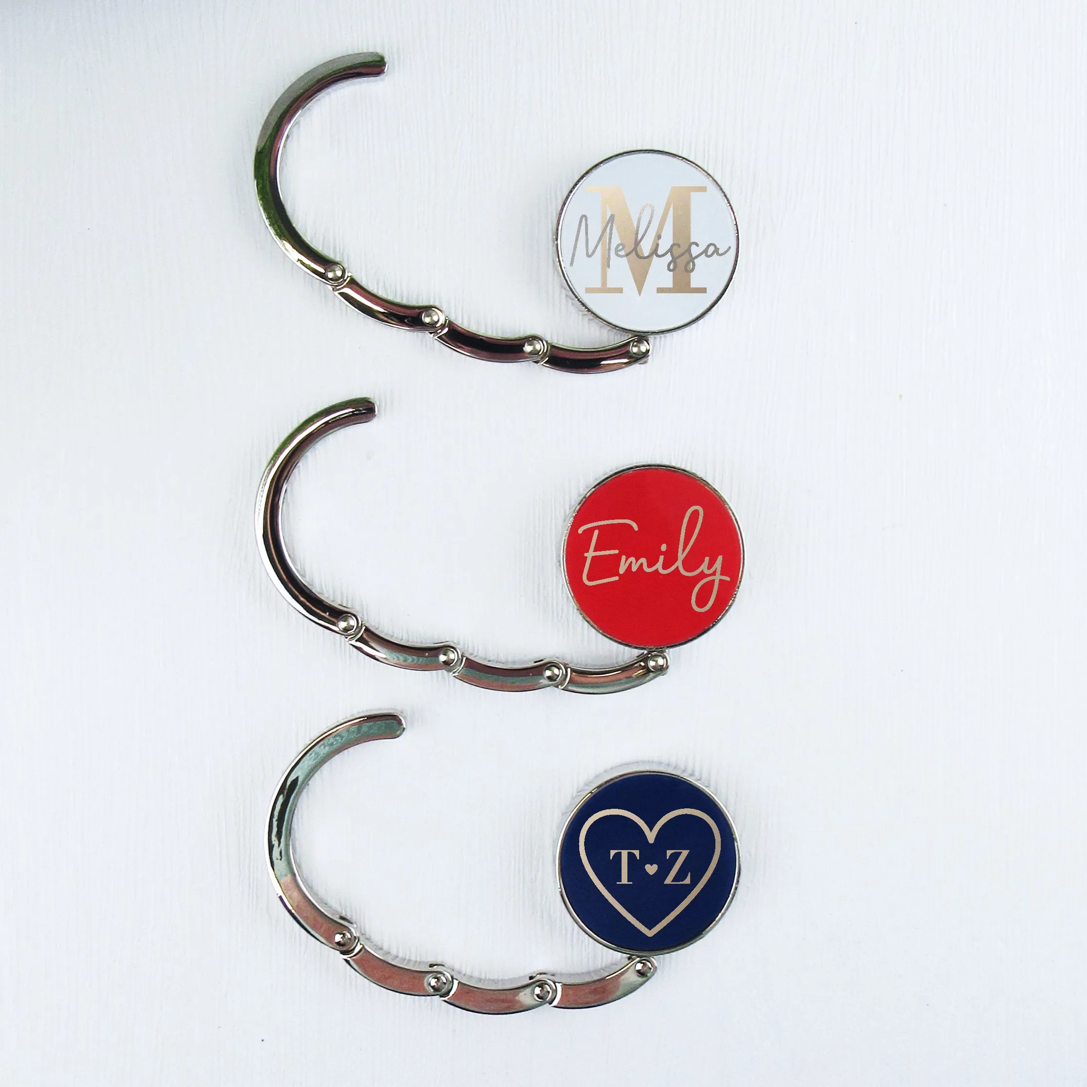 Personalised Folding Handbag Hanger - 4 Designs To Chose From