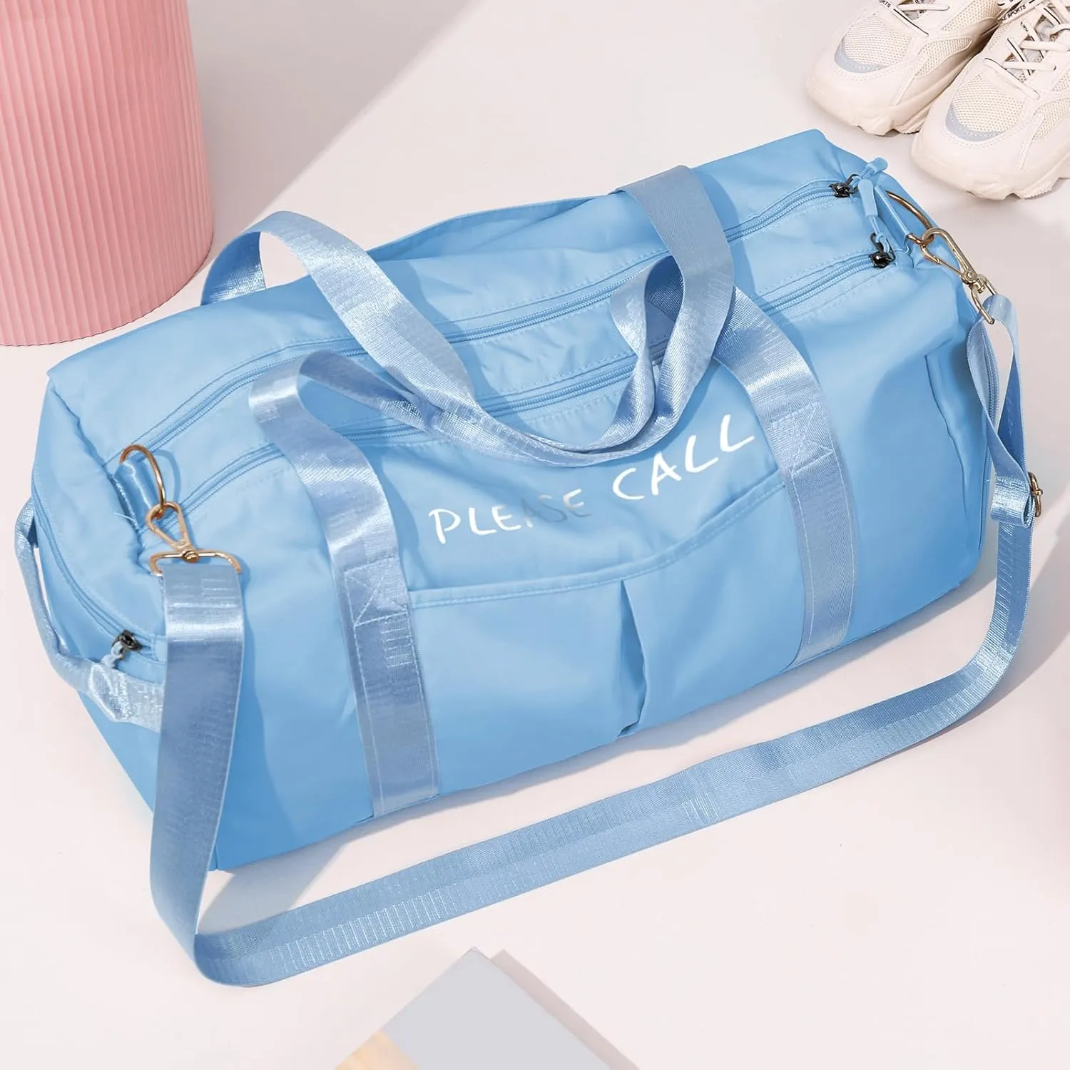 Personalized Duffle Bag, Custom Name Sports Gym Bag with Shoe Compartment&Dry Pockets, Waterproof Weekender Bags for Women and Men,Swim Dance Gym Travel Bag, Gifts for Groomsman,Bridesmaid