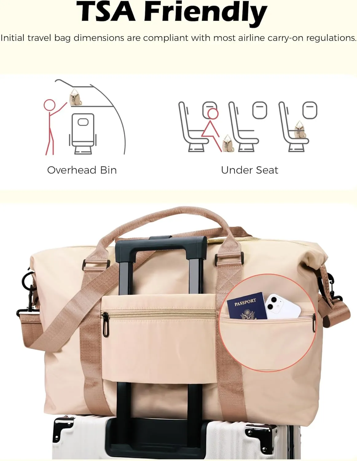 Personalized Kids Birthday Gifts, Initial Travel Duffel Bag, Personalized Weekender Bag，Monogram Overnight Bag Wedding Gift, Teacher Girls Bridesmaid Gifts Sister Gift (Letter J)
