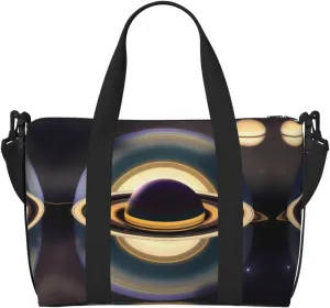 Phayah Beautiful Saturn Travel Duffel Bag,Sports Tote Gym Bag,Shoulder Weekender Overnight Bag For Women