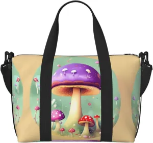 Phayah Purple Dream Mushroom Travel Duffel Bag,Sports Tote Gym Bag,Shoulder Weekender Overnight Bag For Women