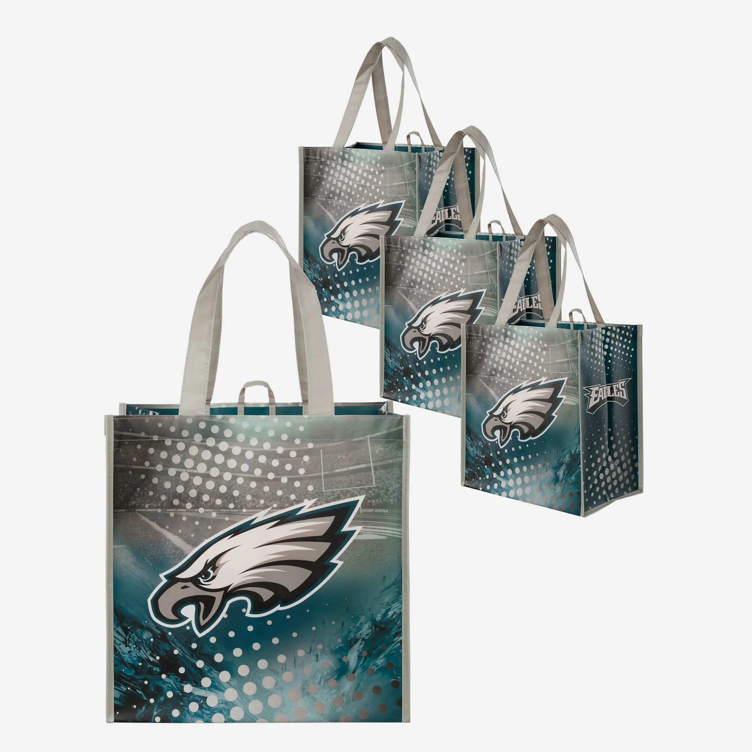 Philadelphia Eagles 4 Pack Reusable Shopping Bags
