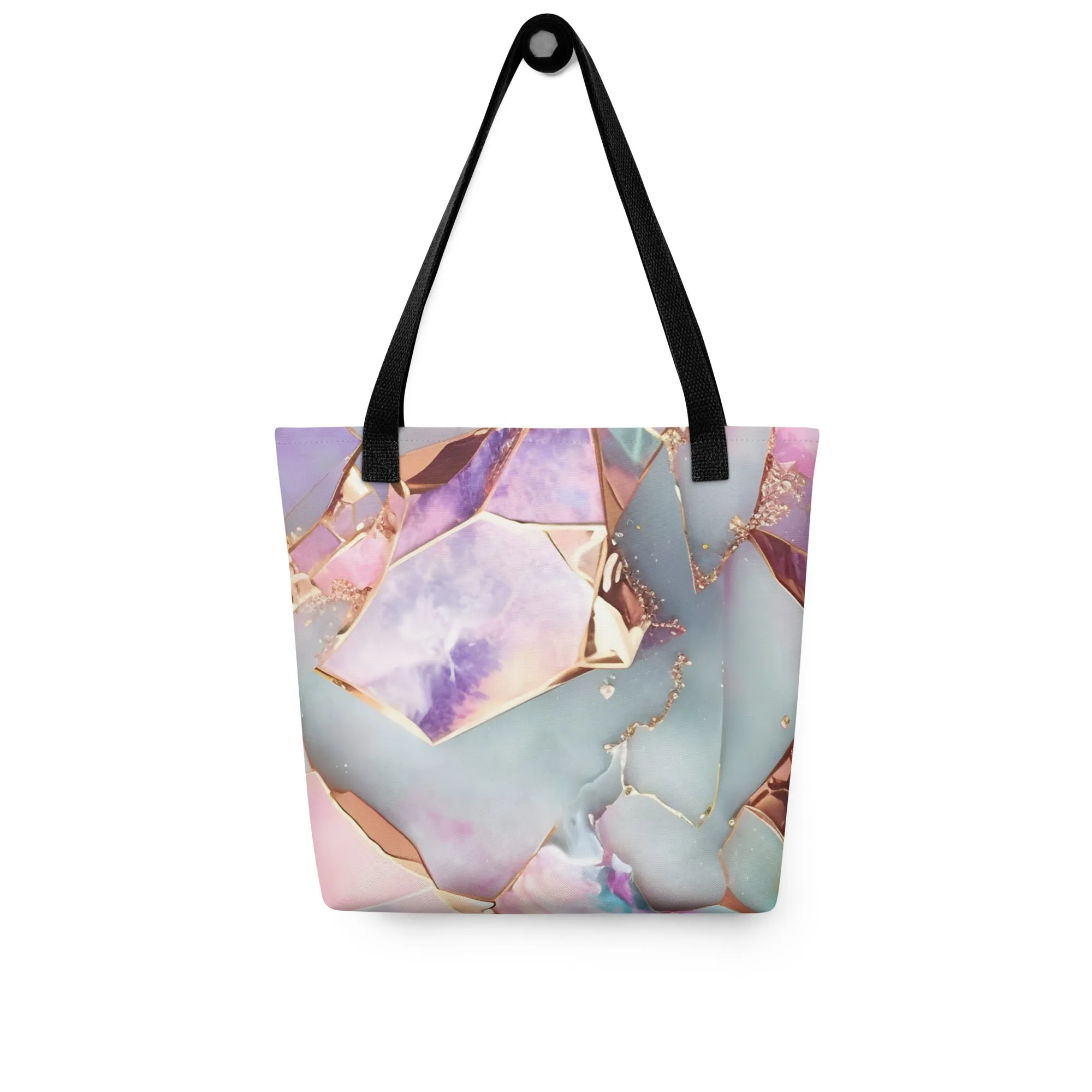 Pink Gold 3D Geode All Over Print Tote Bag