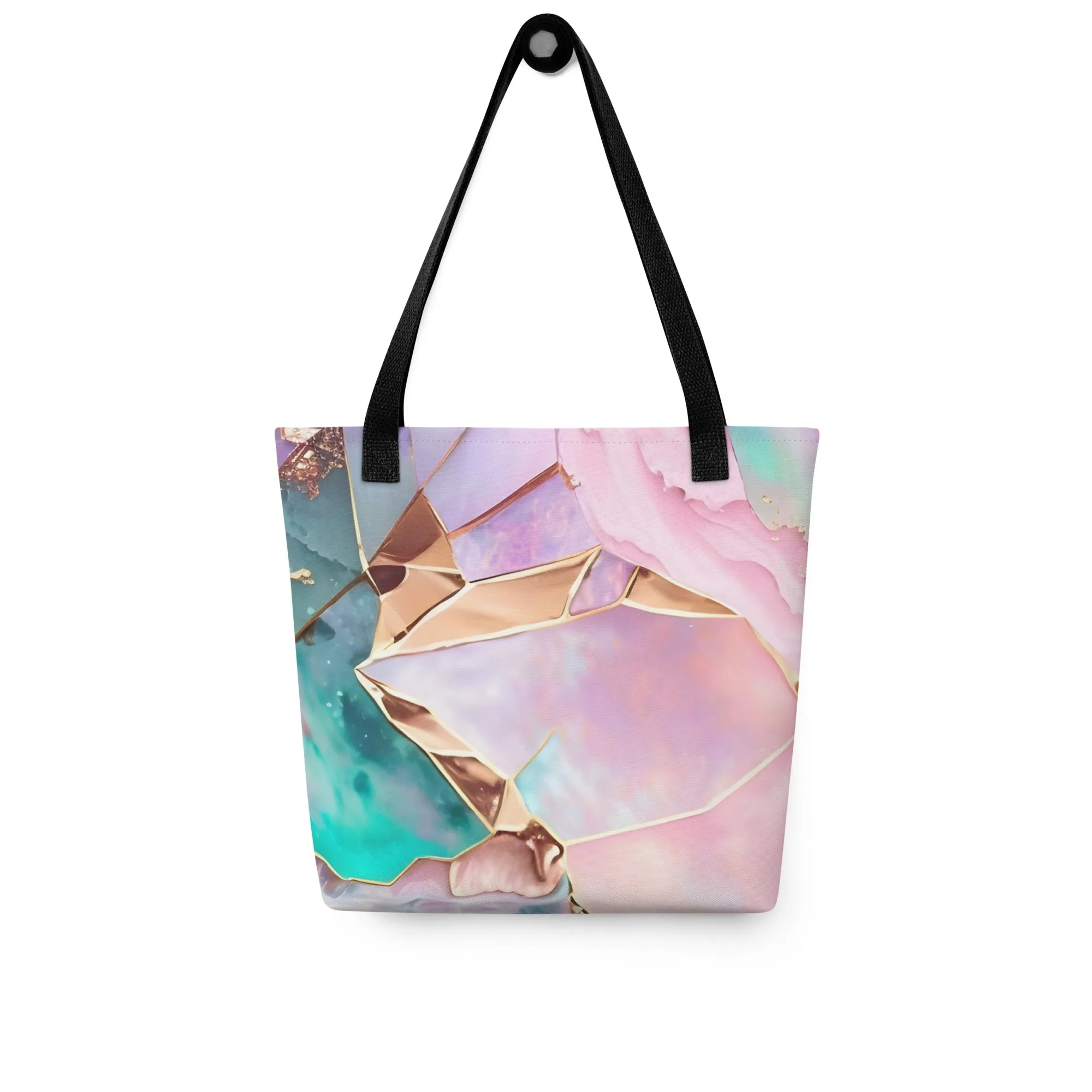 Pink Gold 3D Geode All Over Print Tote Bag