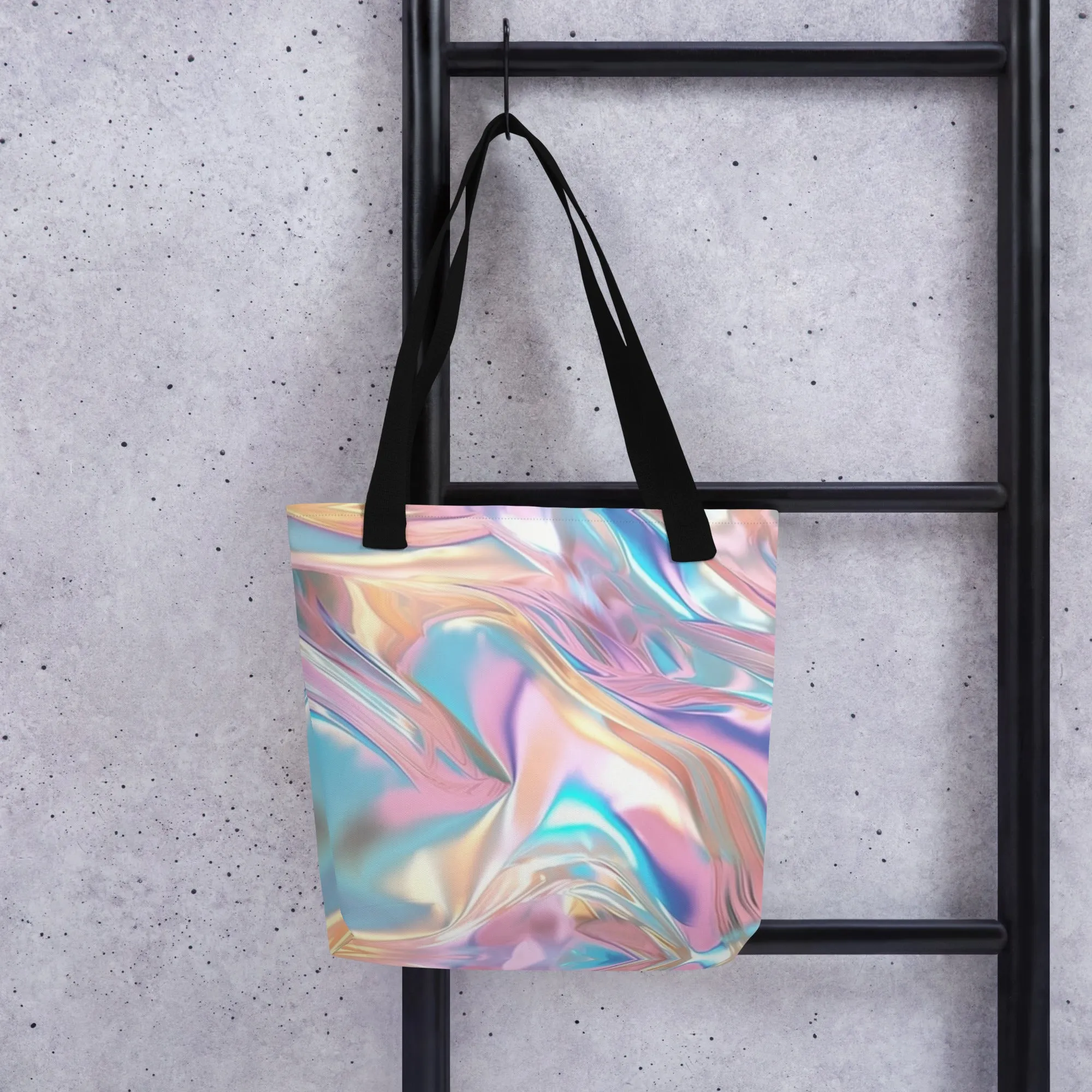 Pink Gold Swirl All Over Print Tote Bag