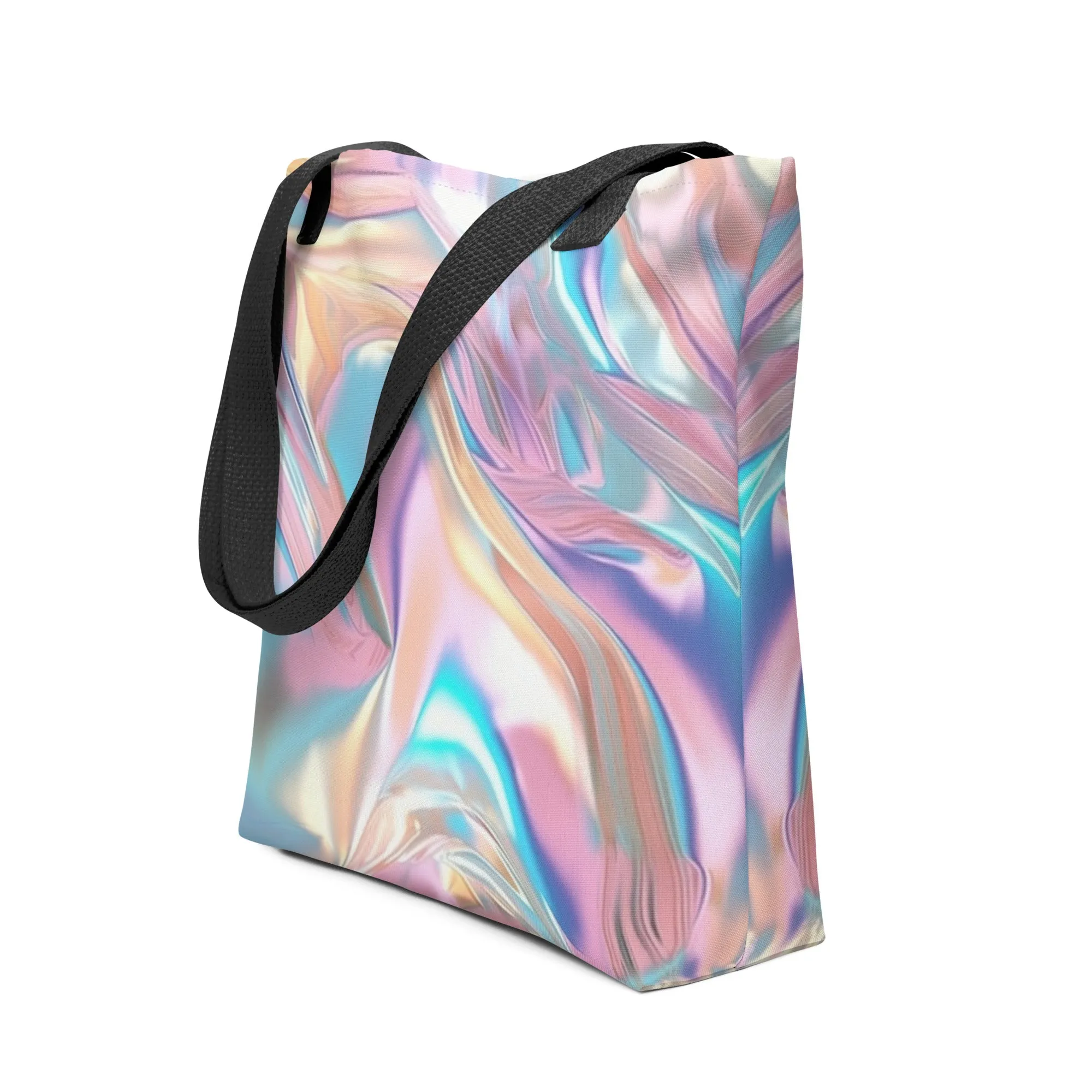 Pink Gold Swirl All Over Print Tote Bag