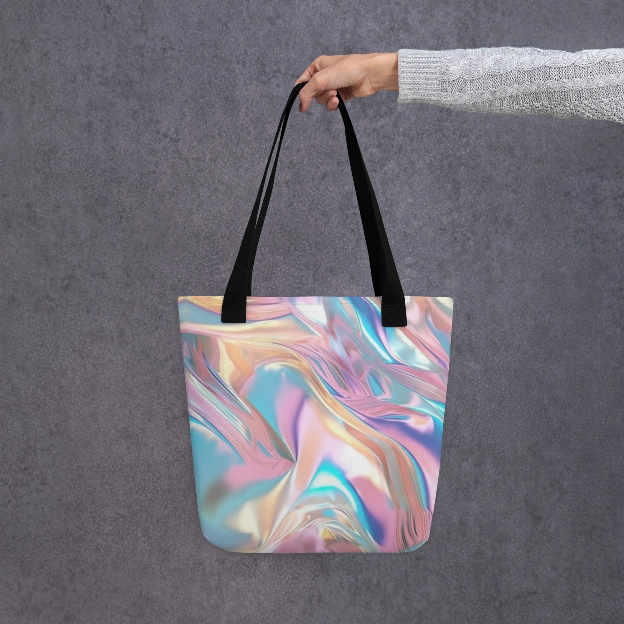 Pink Gold Swirl All Over Print Tote Bag
