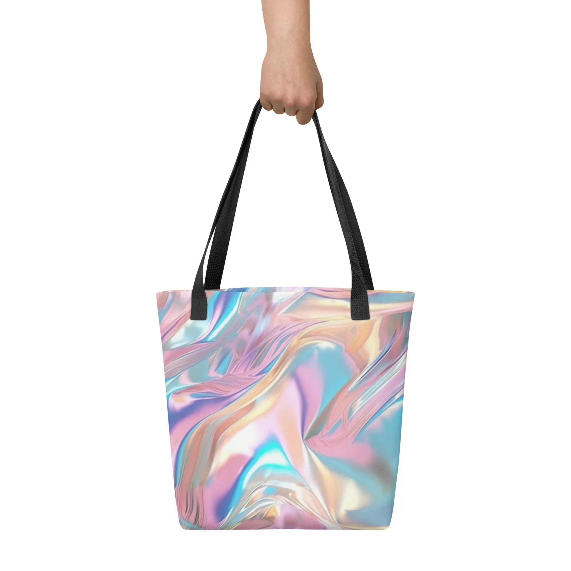 Pink Gold Swirl All Over Print Tote Bag