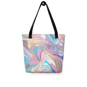 Pink Gold Swirl All Over Print Tote Bag