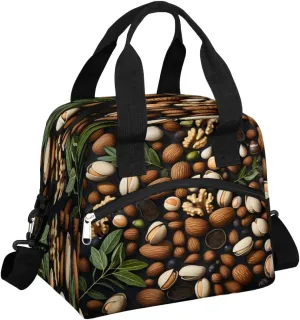 Pistachio Elements Insulated Lunch Bag for Women Men Reusable Waterproof Lunch Box Cooler Tote Bag One shoulder portable meal bag Portable Adult Lunchbox for Work Picnic Hiking Beach