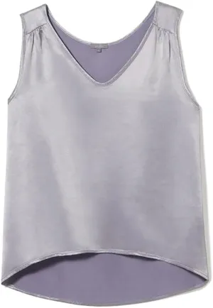 PJ Harlow Women's Jill-V Neck Satin Tank