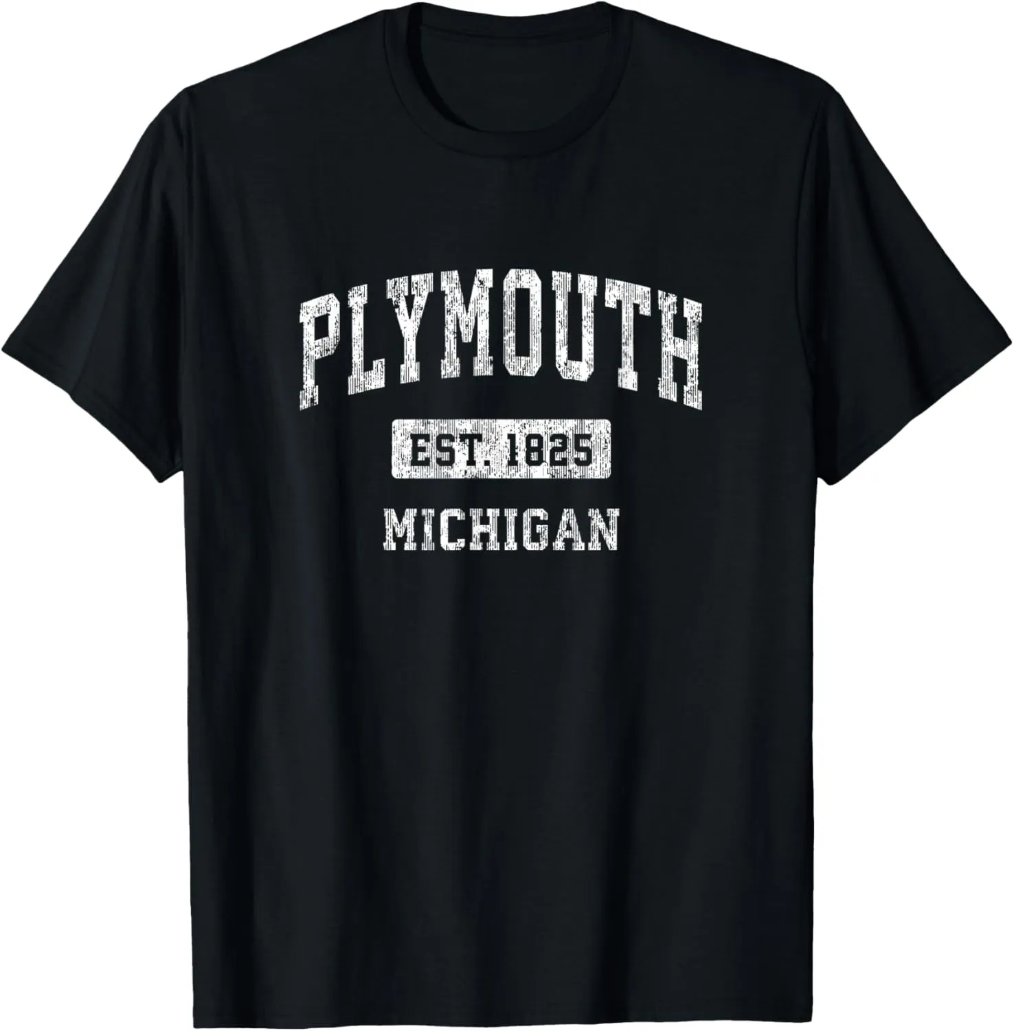 Plymouth Michigan MI Vintage Sports Established Design T-Shirt