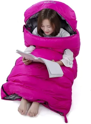 Portable Sleeping Bags with Hoods for Adults/Kids Camping/Travel/Hiking/Backpacking Lightweight Compression Sack Envelope/Rectangular Sleeping Bags Lightweight Size:1kg