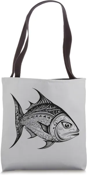 Predatory Fish Lover Angler Sport Fishing Motorboat Sea Fun Tote Bag