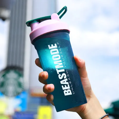 Premium 600ML Shaker Bottle – BPA-Free Sports Water Bottle with Protein Mixer – Portable Travel Cup with Stainless Steel Shake Ball – Ideal for Gym, Bike, and Summer Hydration