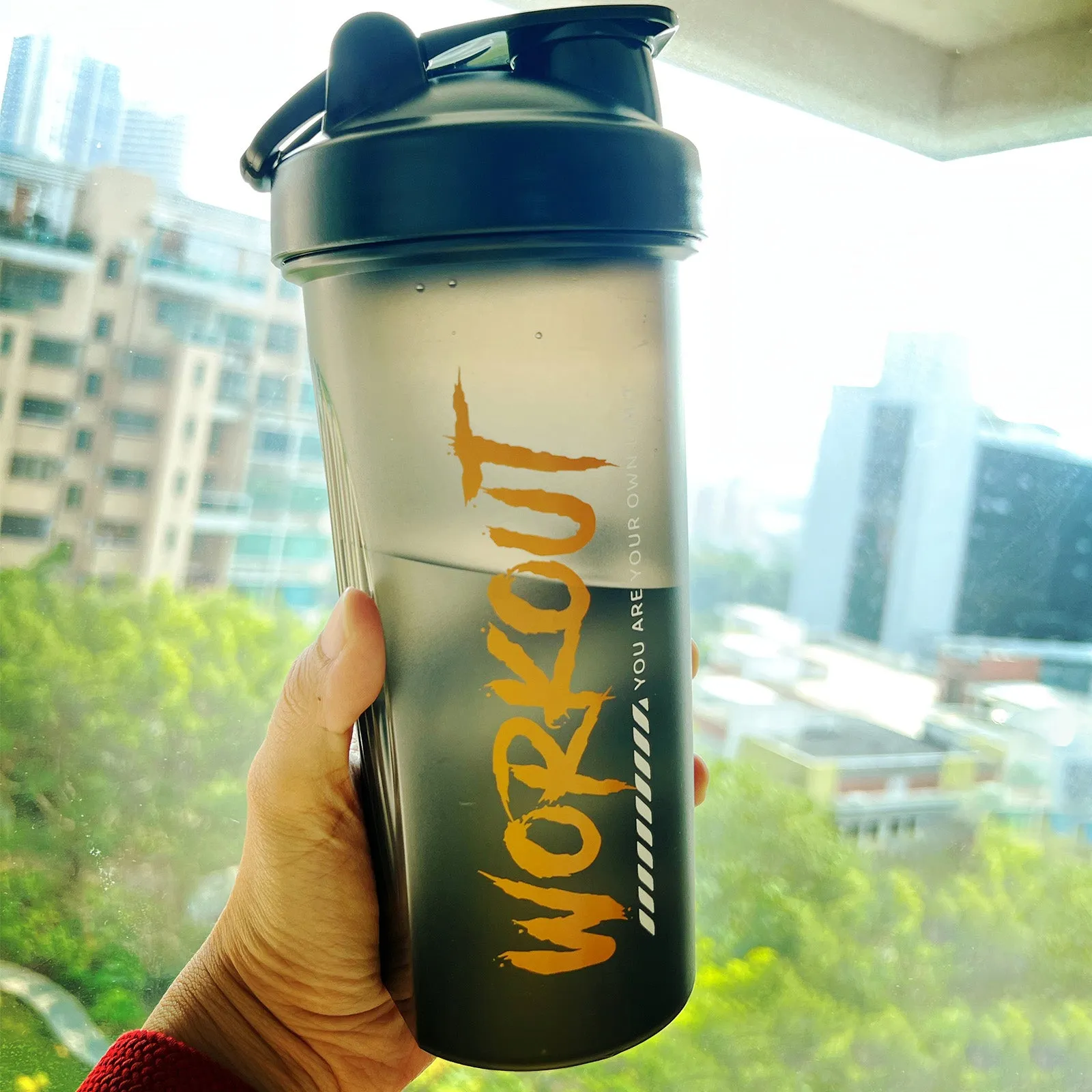 Premium 600ML Shaker Bottle – BPA-Free Sports Water Bottle with Protein Mixer – Portable Travel Cup with Stainless Steel Shake Ball – Ideal for Gym, Bike, and Summer Hydration