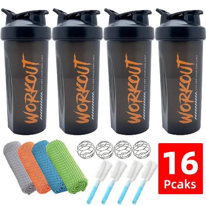 Premium 600ML Shaker Bottle – BPA-Free Sports Water Bottle with Protein Mixer – Portable Travel Cup with Stainless Steel Shake Ball – Ideal for Gym, Bike, and Summer Hydration