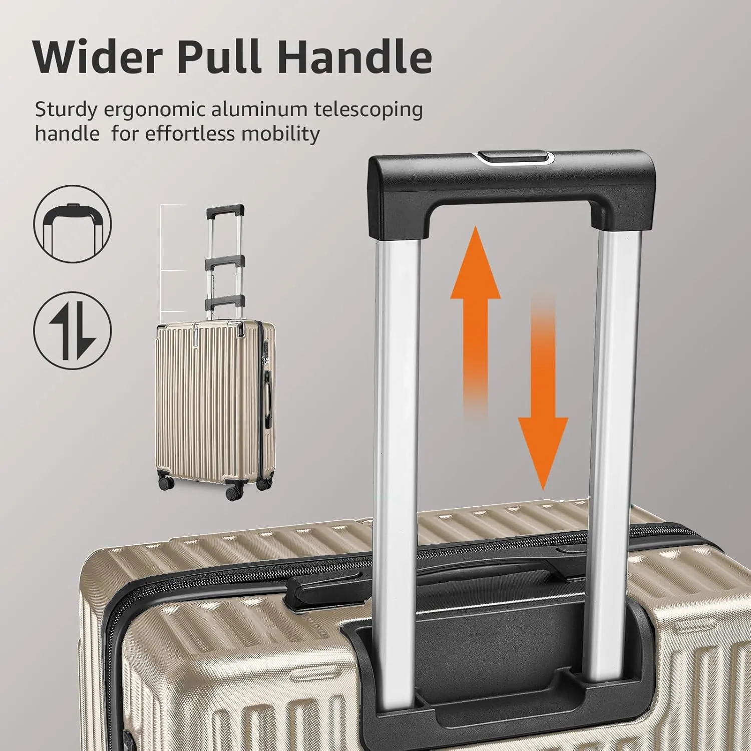 Premium Carry-on Luggage - Airline Approved Suitcase with Spinner Wheels, Buit in TSA Lock, Hard Shell Suitcases with Metal Corner - Perfect Travel Companion for Adults