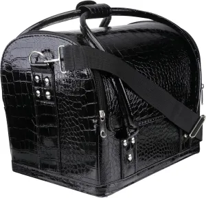 Professional Makeup Case Large Rolling Cosmetic Box Pu Leather Makeup Box Case for Travel Nail Art Storage Bag Handle Shoulder Strap