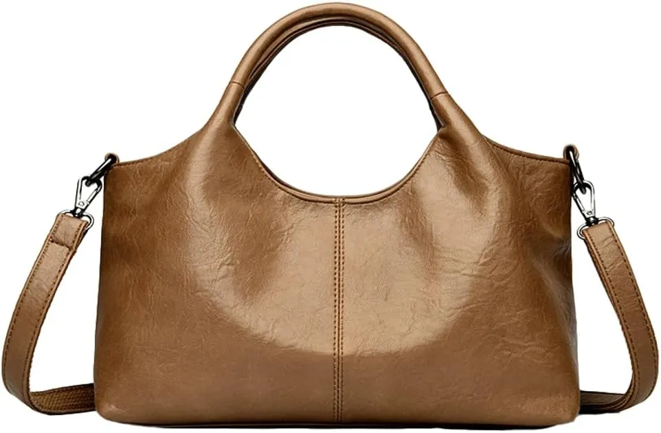 PU Leather Crossbody Bag Women Commuting Satchel Trendy Tote Purse Travel Shopping