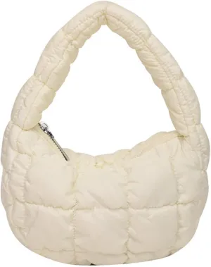 Puffer Bag Women Mini Quilted Cute Bubble Handbag Crescent Wrist Satchel Y2k Purse