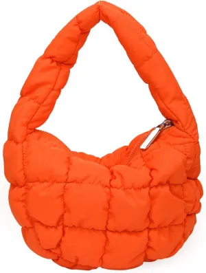 Puffer Bag Women Mini Quilted Cute Bubble Handbag Crescent Wrist Satchel Y2k Purse