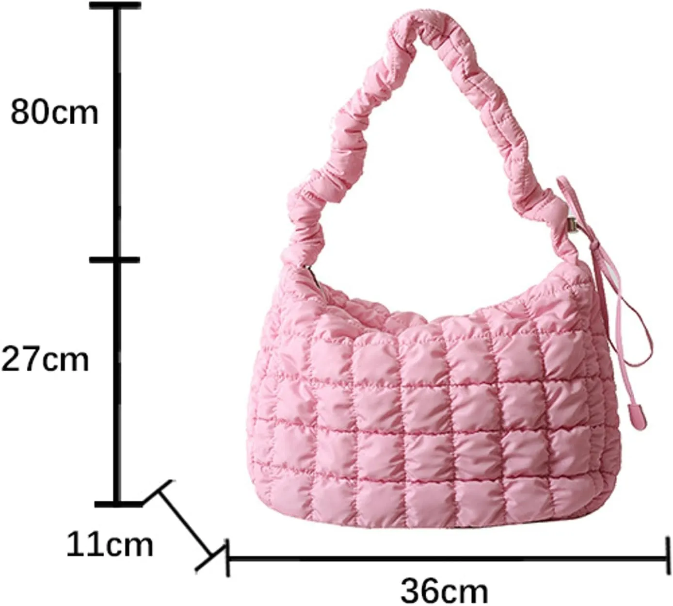 Puffer Tote Bag 2025 Women Quilted Crossbody Pleated Carryall Shoulder Bag Ladies Gym Handbag Colorful Pad Puff Purse