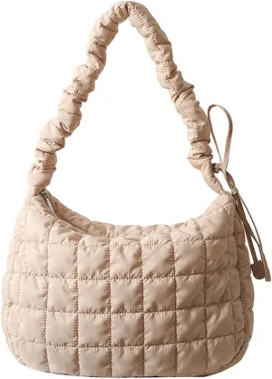 Puffer Tote Bag 2025 Women Quilted Crossbody Pleated Carryall Shoulder Bag Ladies Gym Handbag Colorful Pad Puff Purse