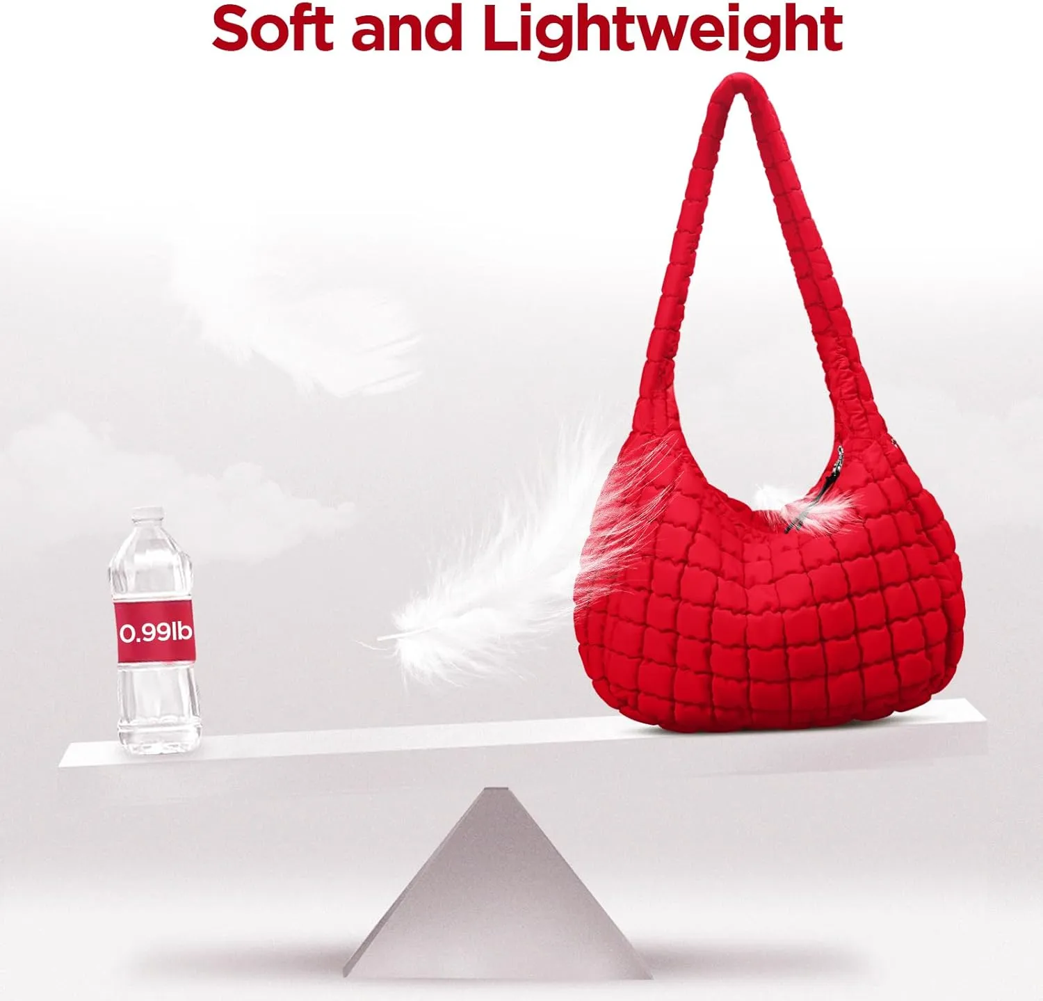 Puffer Tote Bag for Women Large Quilted Tote Bag Quilted Carryall Bag Soft Puffy Crossbody Bag Hobo Handbags Puff Purse