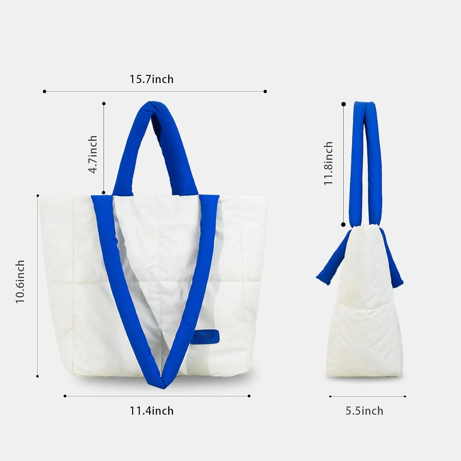 Puffer Tote Bag for Women - Lightweight Puffy Shoulder Bag, Quilted Puff Travel Tote