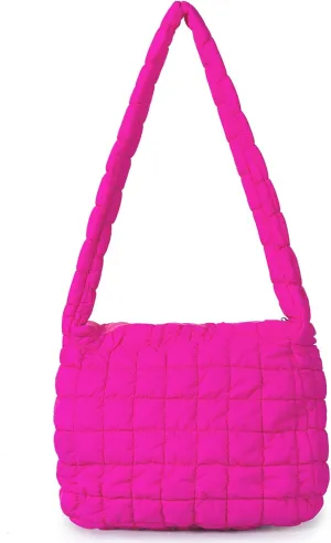 Puffer Tote Bag for Women Quilted Tote Bag Quilted Crossbody Bag Lightweight Padding Pufferr Shoulder Bag