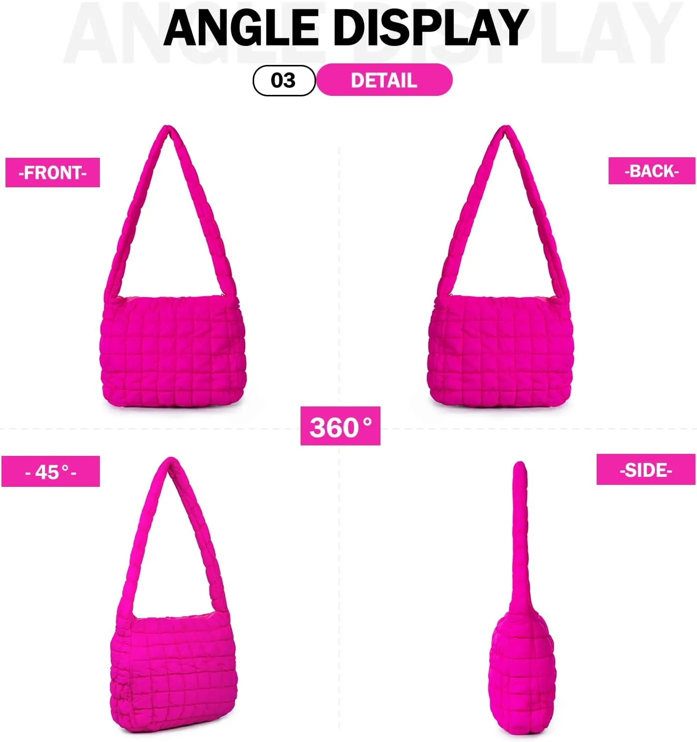 Puffer Tote Bag for Women Quilted Tote Bag Quilted Crossbody Bag Lightweight Padding Pufferr Shoulder Bag