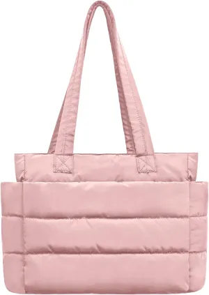 Puffer Tote Bag for Women Quilted Tote Bag Shoulder/handbag,Nylon Puffy Bag Lightweight Waterproof Suitable for Work