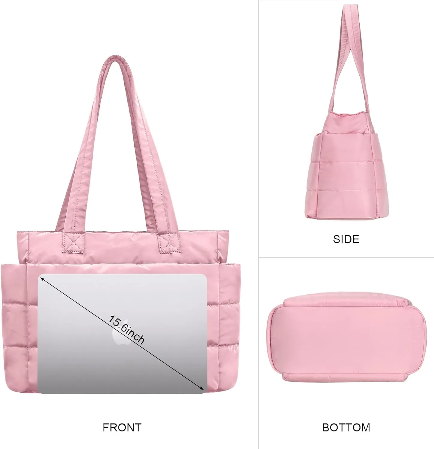Puffer Tote Bag for Women Quilted Tote Bag Shoulder/handbag,Nylon Puffy Bag Lightweight Waterproof Suitable for Work