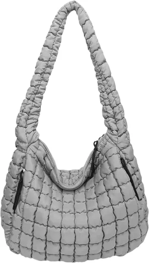 Puffer Tote Bag Women Quilted Crossbody Bag Large Shoulder Puffy 2025 Summer Beach Purse Cloud Bubble Gym Pleat Pad