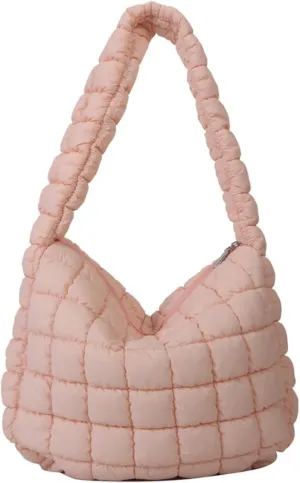 Puffer Tote Bag Women Quilted Shoulder Bags Puffy Bubble Pleated Purse Nylon Padding Cloud Crossbody Bag 2025