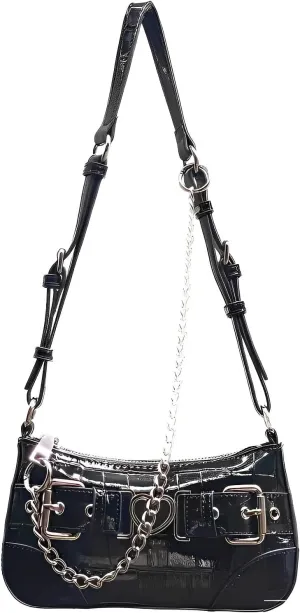 Punk Bag, Sourpuss Gothic Tote Purse Y2K Cool Style Trendy Women Shoulder Bags Rock Fashion Girls Handbag
