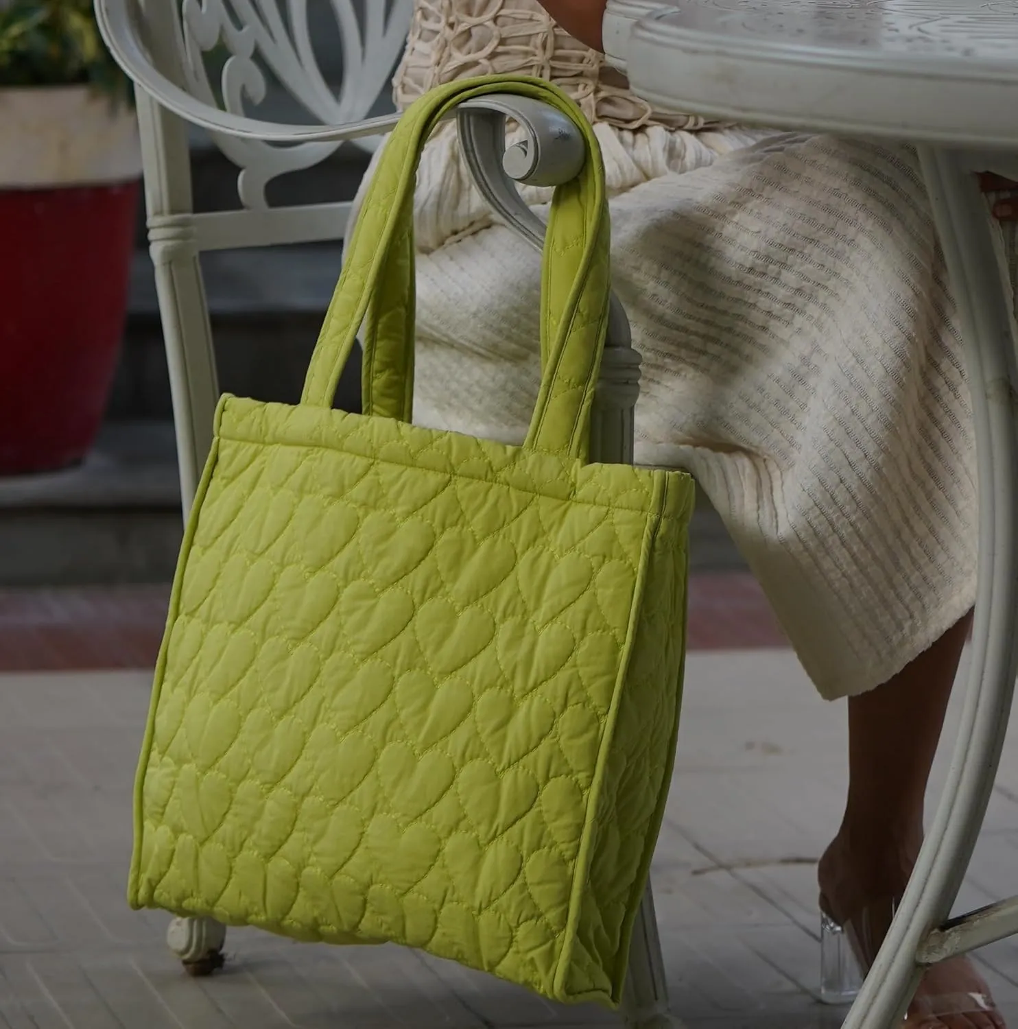 Quilted Cotton Tote Bag, Multipurpose for Women, Girls For Shopping College, Office, Everyday Use Shoulder Bags