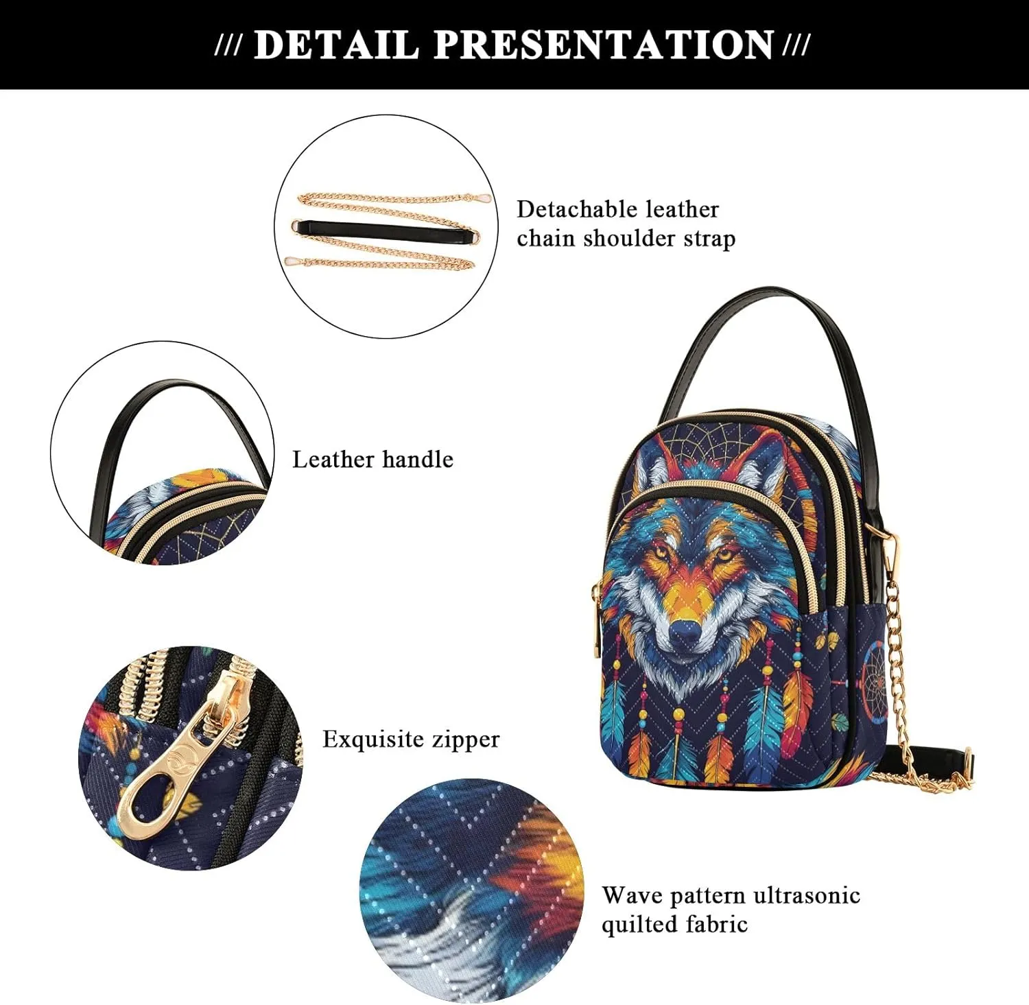 Quilted Crossbody Bag Small Shoulder Purse Women's Handbags Phone Purse with Chain