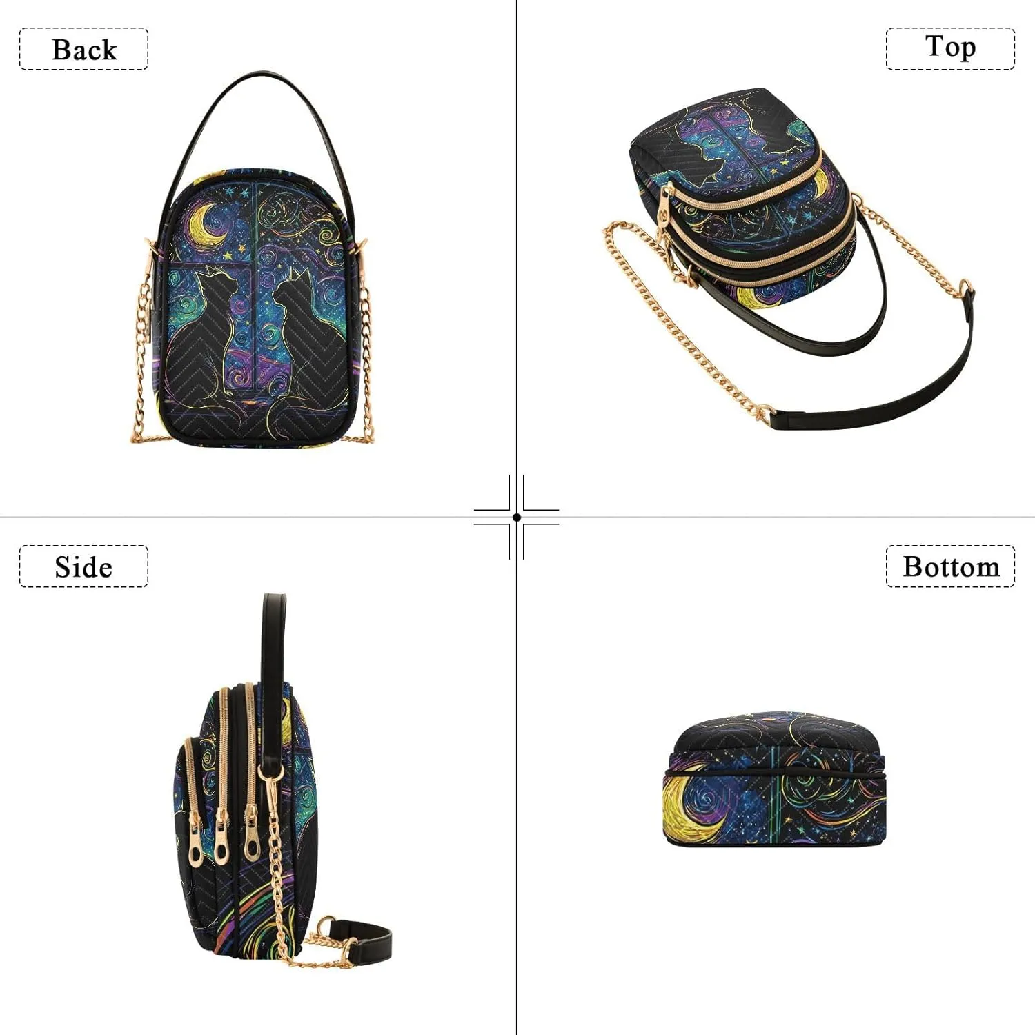 Quilted Crossbody Bags for Women Trendy, Women's Crossbody Handbags Butterfly Travel Cell Phone Purses Bags