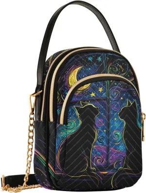 Quilted Crossbody Bags for Women Trendy, Women's Crossbody Handbags Butterfly Travel Cell Phone Purses Bags